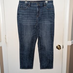 Chico's So Slimming Girlfriend Slim Leg Crop Jeans. Sz 14 (Chico's sz. 2.5)